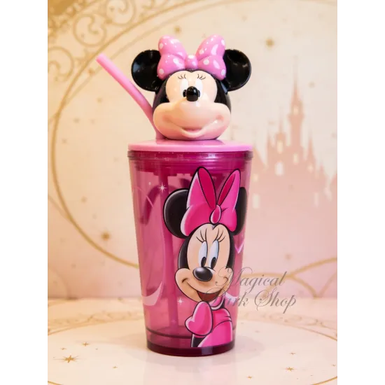 Botella Disney Cabeza y pajita – Stitch, Mickey, Minnie Disneyland Paris
